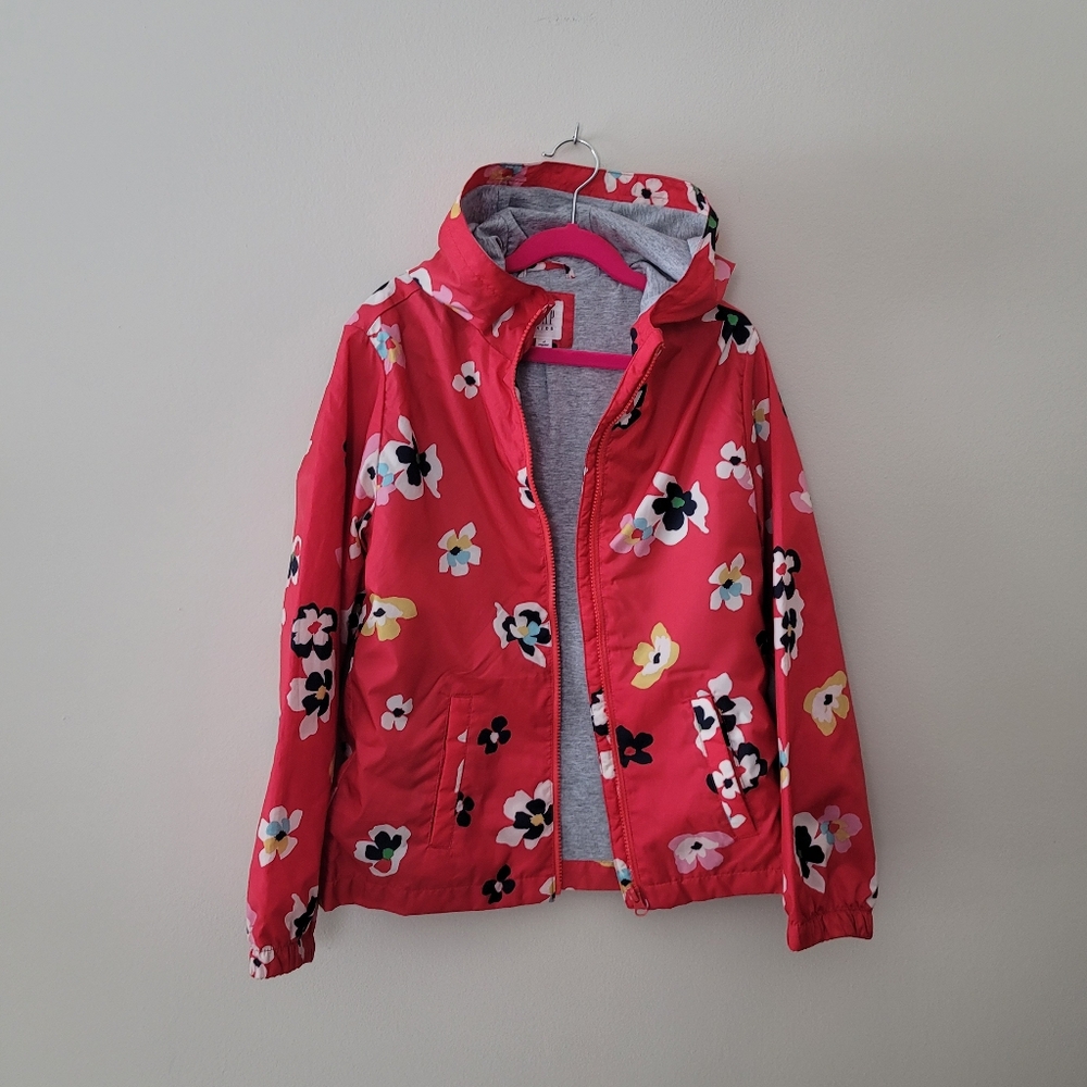 Gap kids girl red floral lined Windbreaker, Size 12 (XL) - Picture 7 of 11